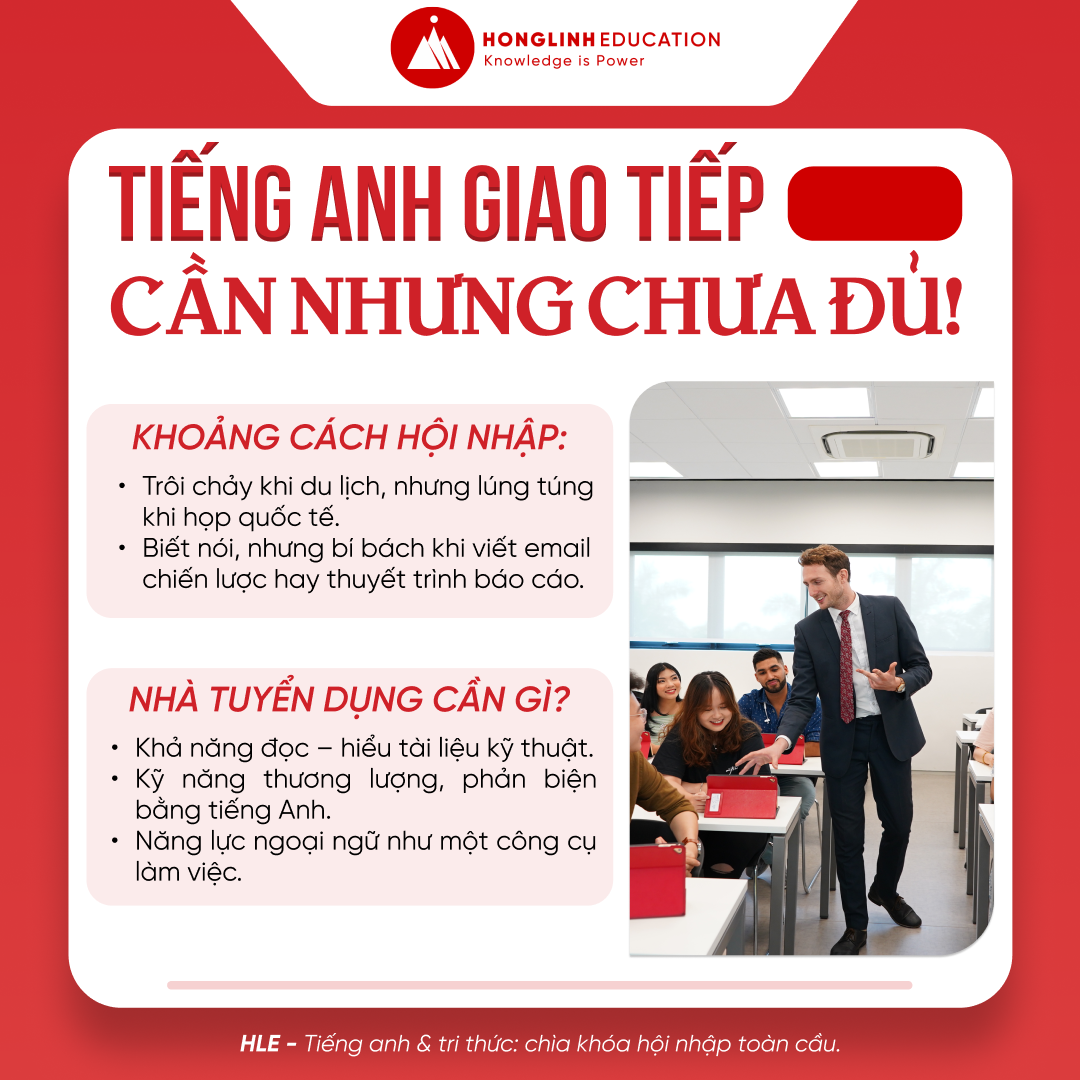 Tiếng Anh trong thời hội nhập không thể chỉ dừng lại ở giao tiếp