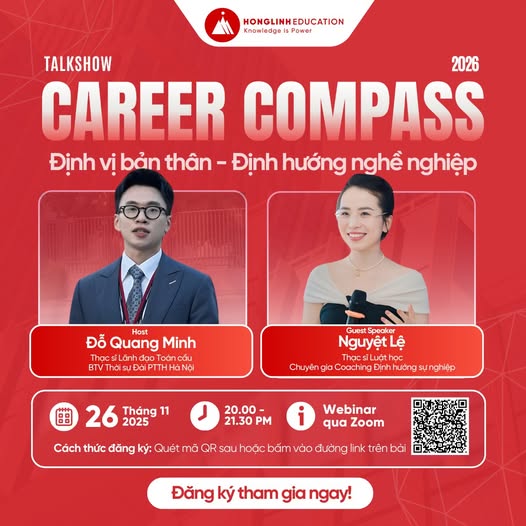 WEBINAR “CAREER COMPASS 2026”: ĐỊNH VỊ BẢN THÂN – ĐỊNH HƯỚNG NGHỀ NGHIỆP